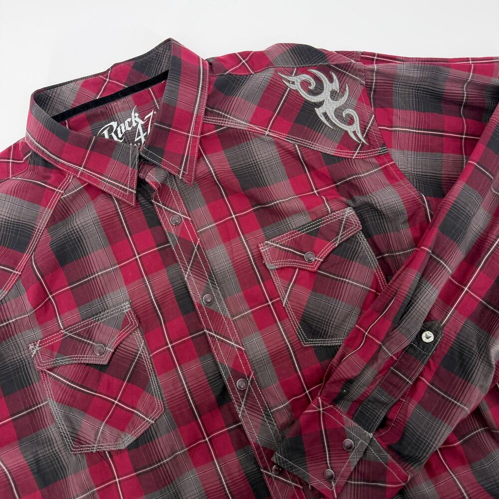 Men’s Wrangler Rock 47 Snap Down Shirt Size XXL‎ Western Wear